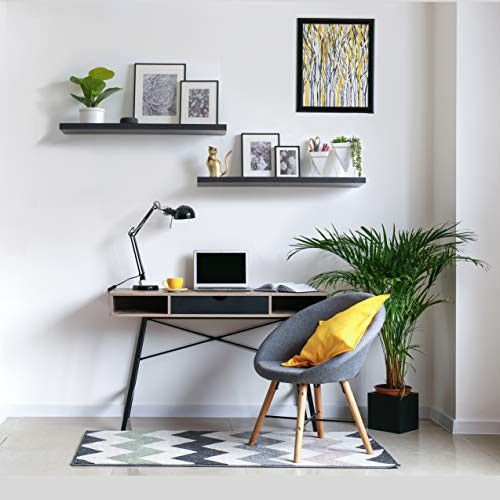 BLACK – DELTA 2 PACK FLOATING SHELVES 36″ X 8″ X 1″ REFORESTED NATURAL WOOD