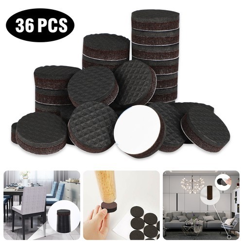 36Pcs Non-Slip Felt Pads for Furniture Protectors Table Chair Feet Self-adhesive