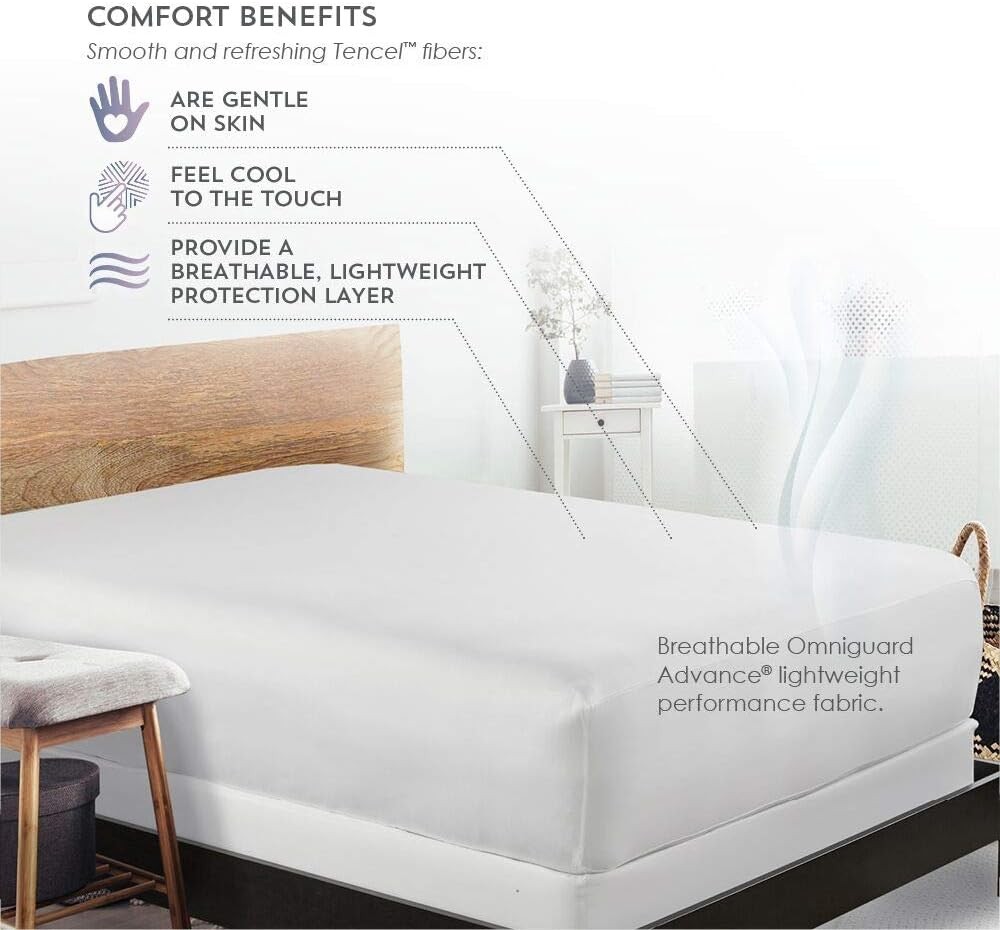 eCare Tencel 5-Sided Mattr Protector Protects Ast allerns &