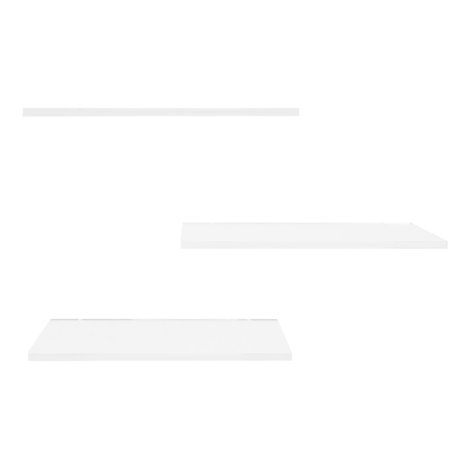 17.5″x9.5″ 3 PCS Wall Shelves Clear Acrylic Floating Shelves Wall Mounted Shelf