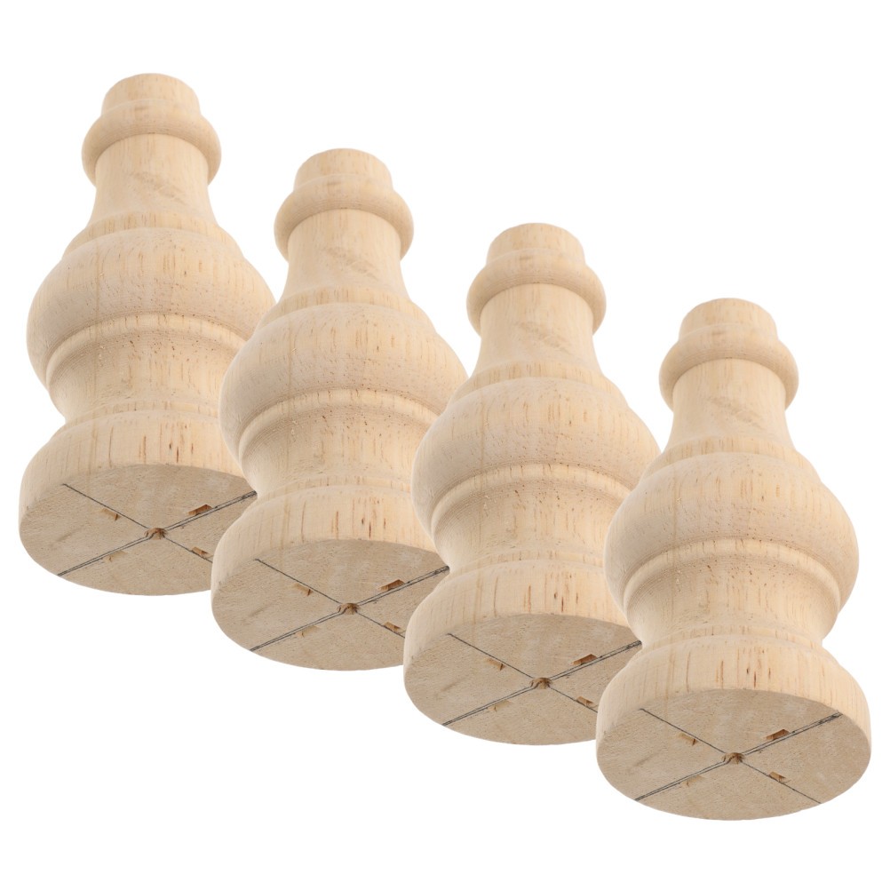 Legs for Furniture Khaki Wood Round Ball Shape for Sofa 4Pcs 12.0X5.8X5.8in