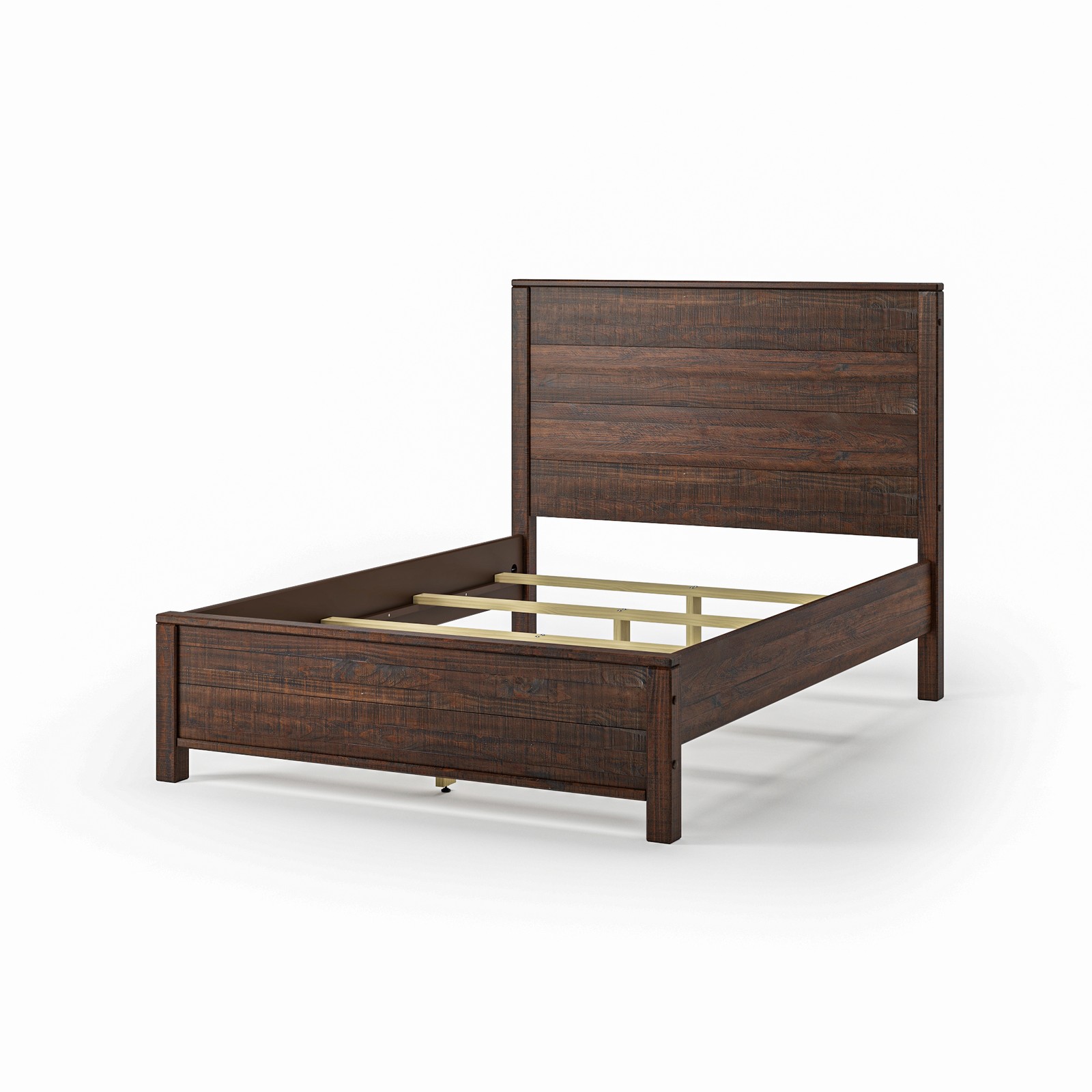Standard Baja Solid Wood Bed – Full Size – Walnut Finish