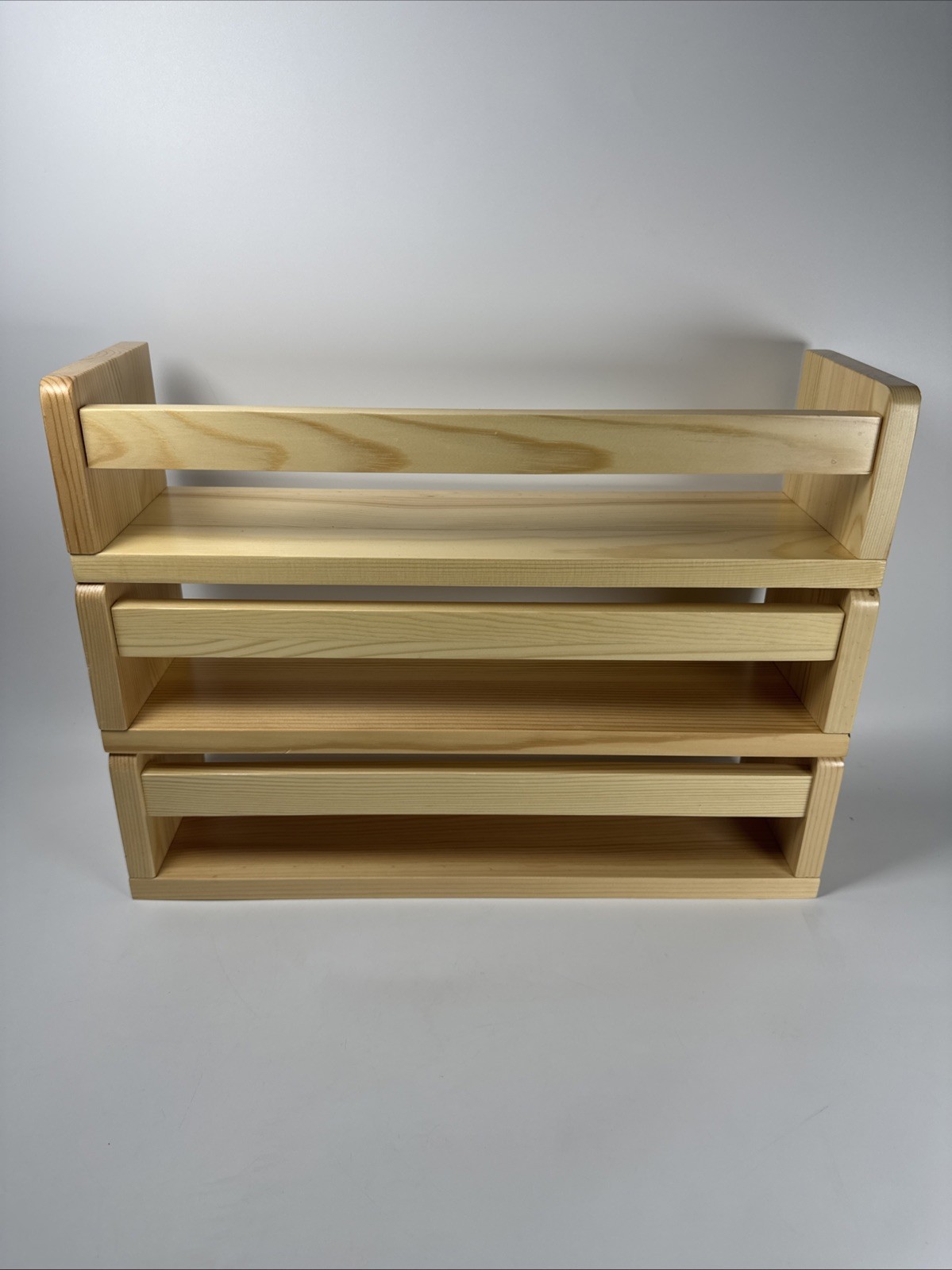 3 Set Wood Hanging Floating Wall Mounted Counter Top Spice Nick Knack Shelf 16”