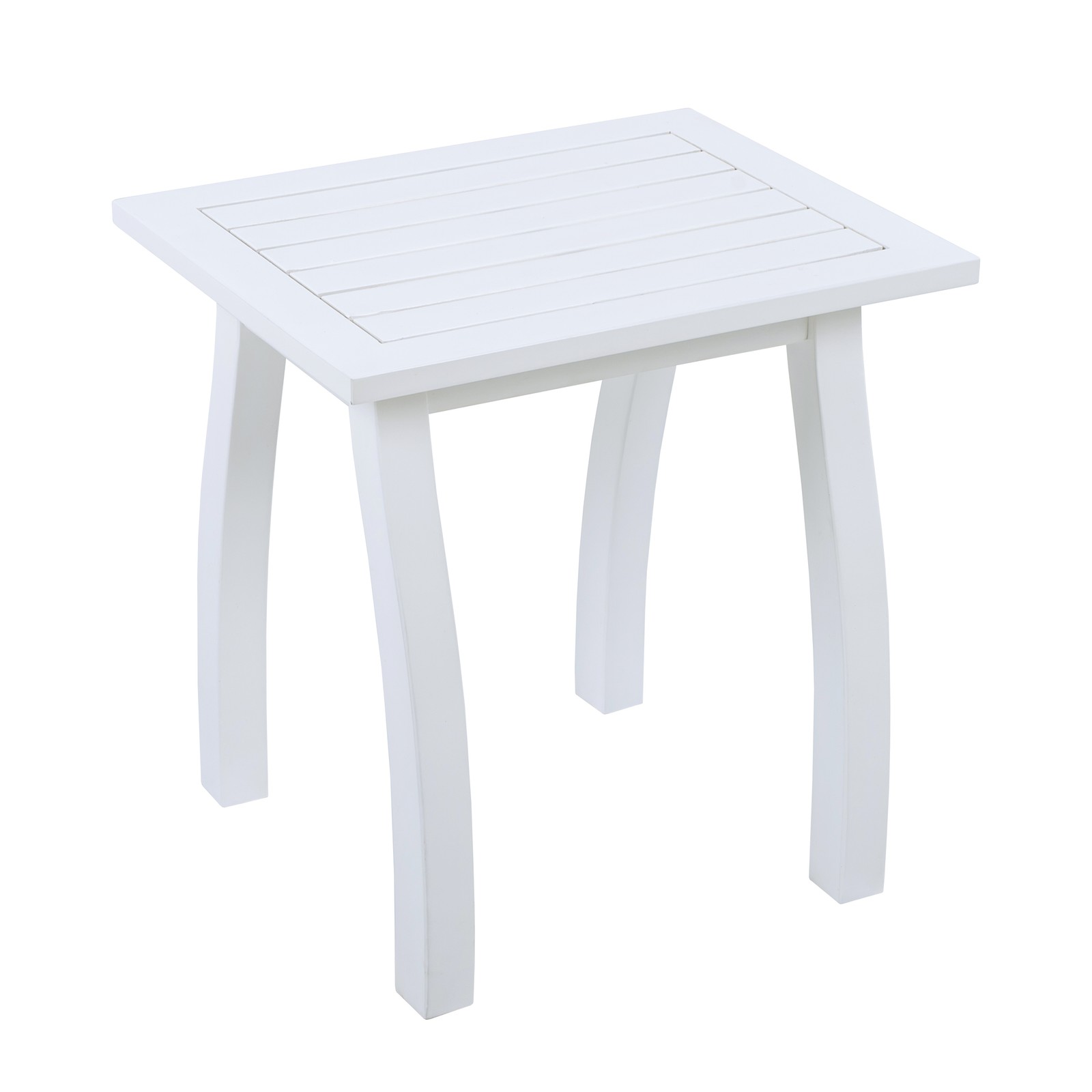 White PU Acacia Wood Rectangular End Table 19″L x 15″W x 19.25″H