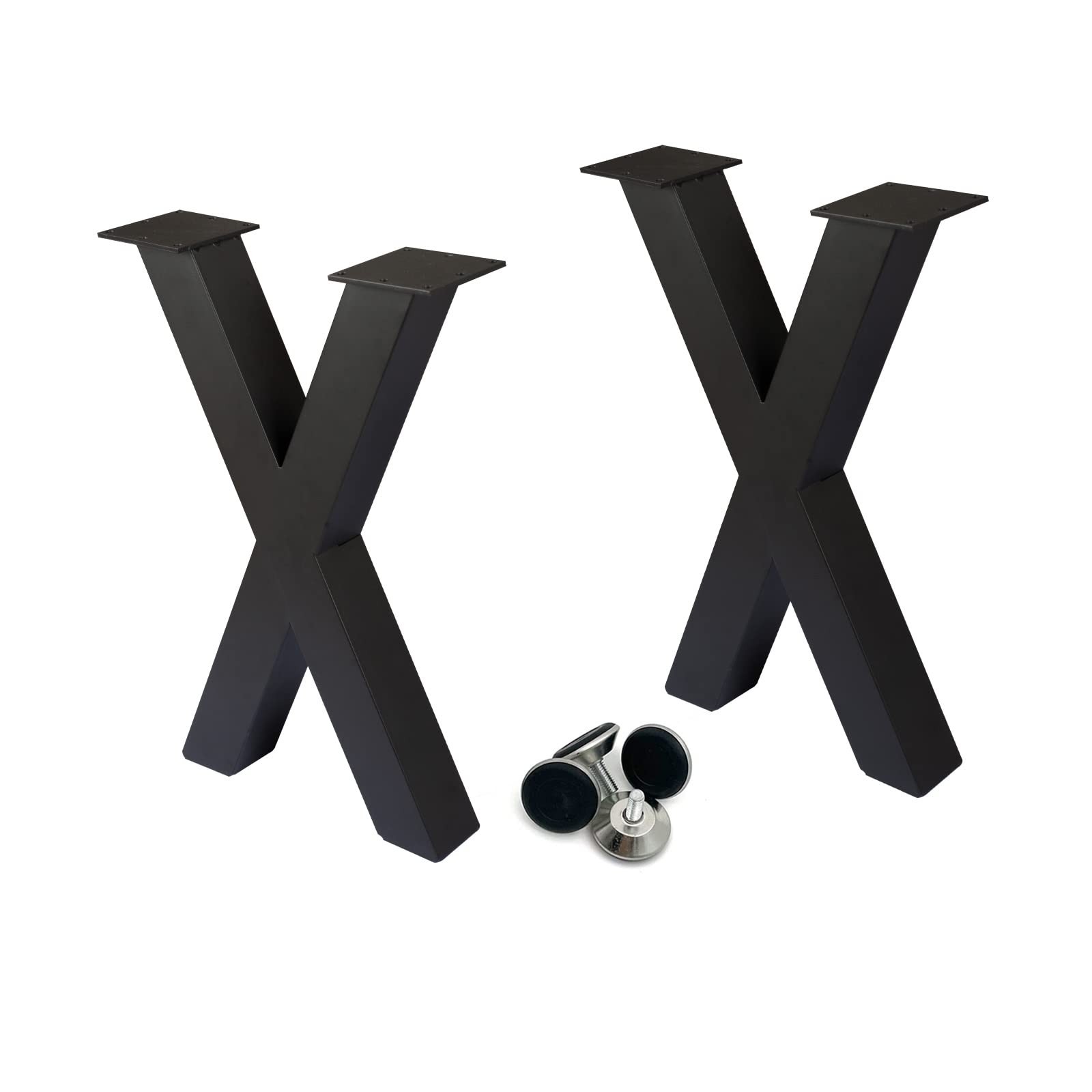 16 Inch Bench Legs, X Shape Metal Coffee Table Leg, Set of 2, 16″ H x 11.8 W