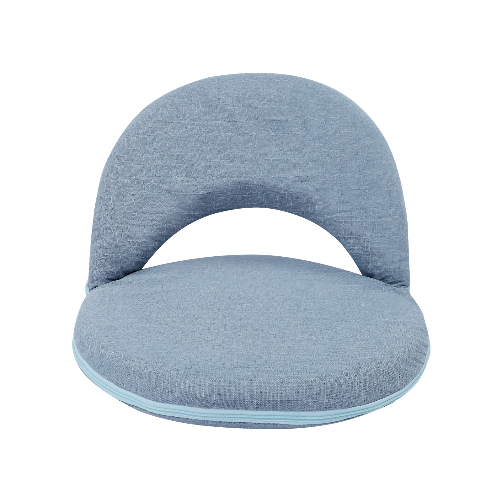 Folding Floor Chair,Blue Floor Cushion, Adjustable Floor Seat with Back Support