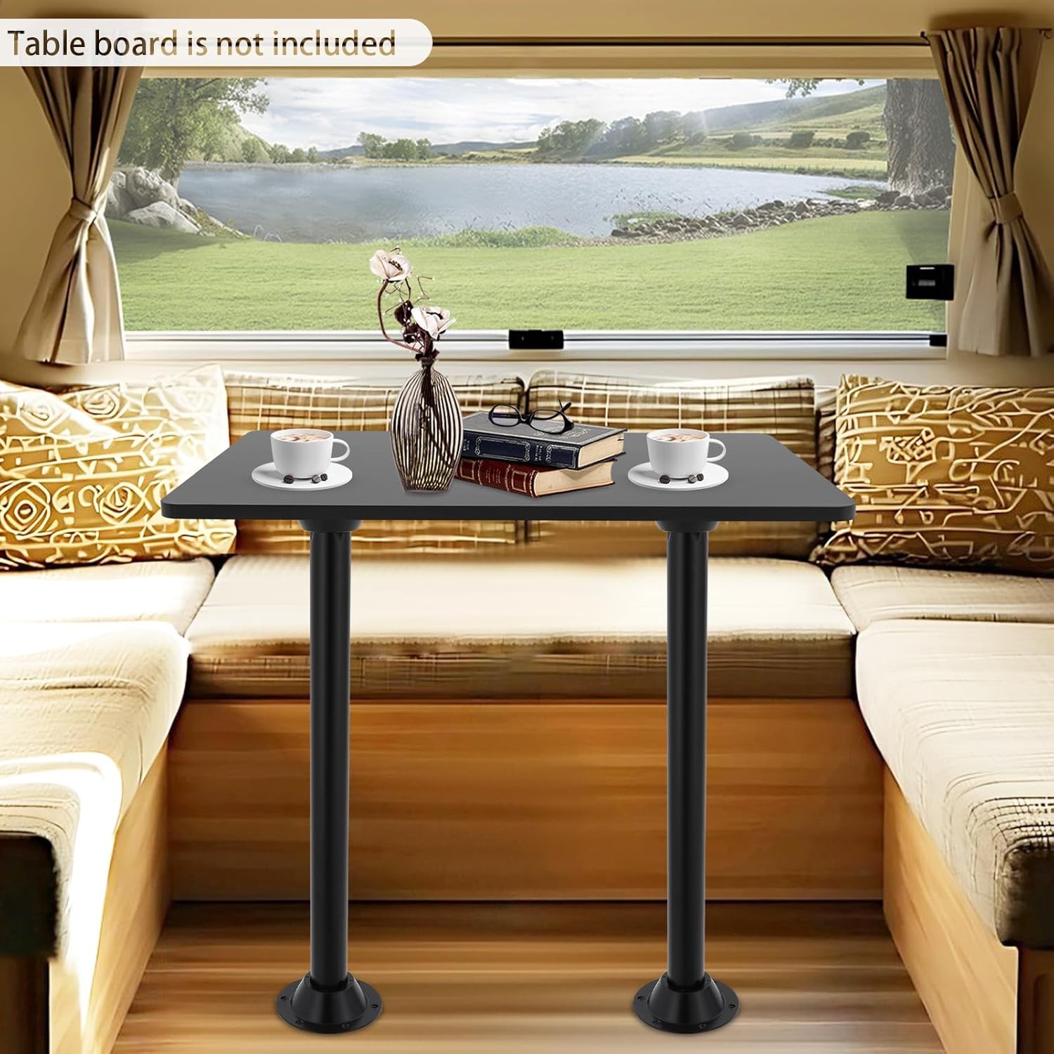 29″ 2Pcs RV Table Base Mount Aluminum Alloy RV Table Leg w/ Mounting Hardware