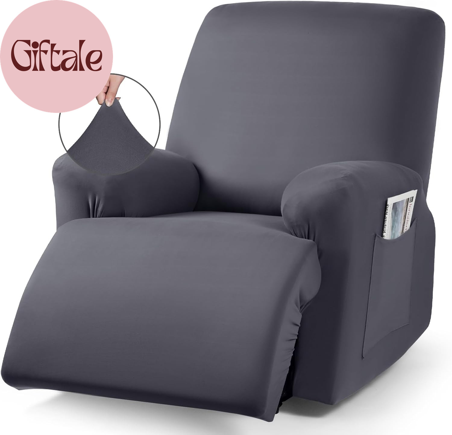 Recliner Chair Covers Stretch Polyester Fabric 3-Piece for Large Recliners, Soft