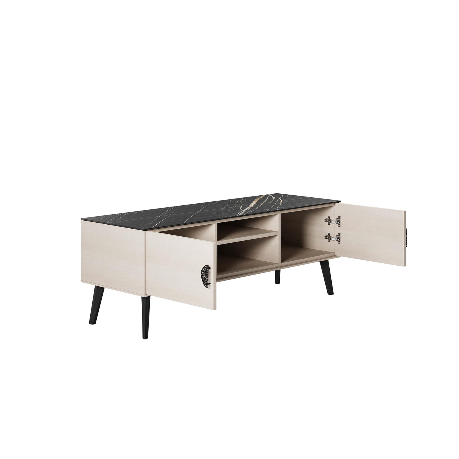 Manhattan Comfort Haley 55.10″ Mid-Century Modern TV Stand in Multi-Color