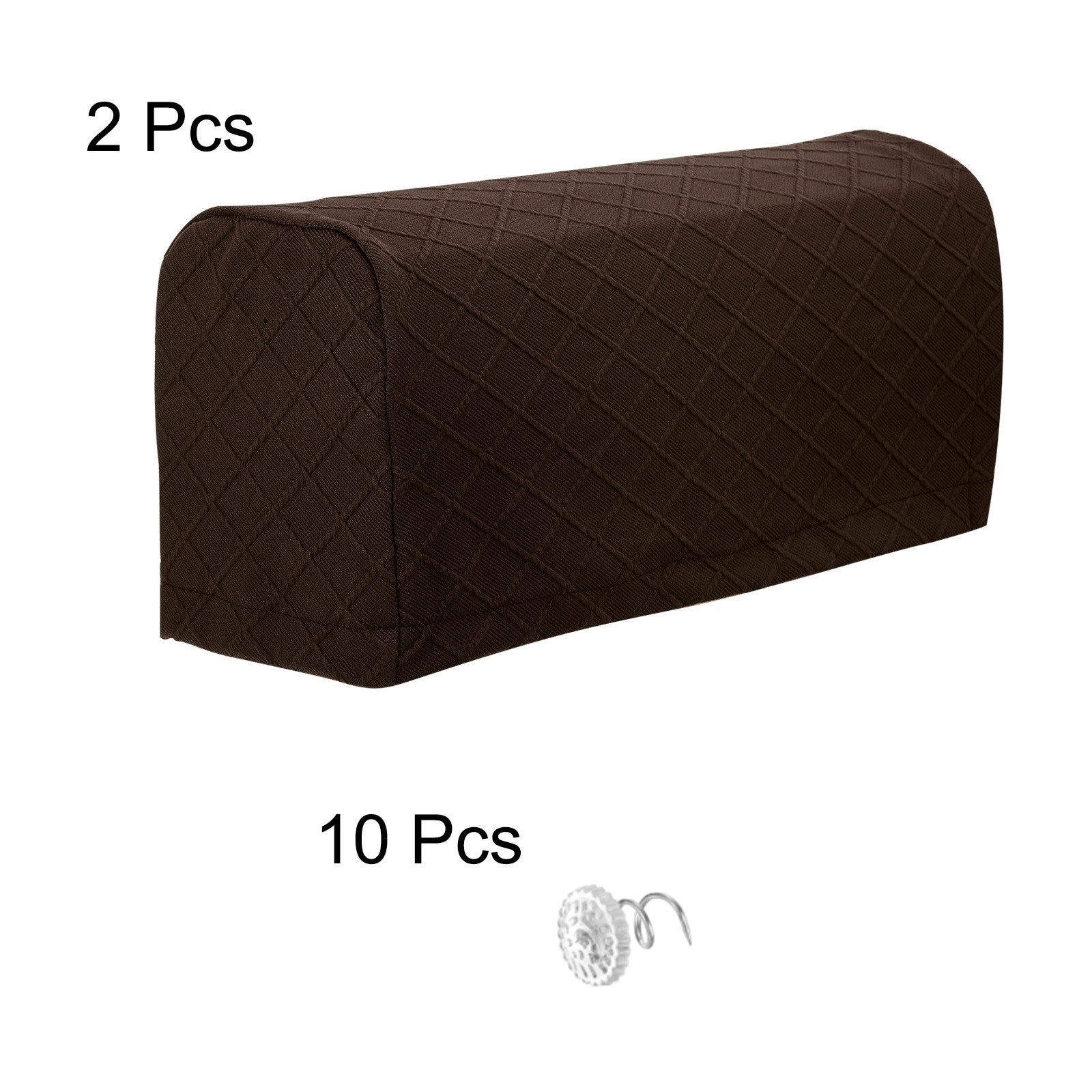 2sets Sofa Armrest Cover Stretch Arm Cover for Recliners Sofa Coffee