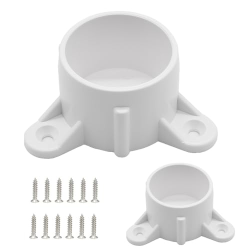 Biaungdo PVC Table Leg Cap Fittings Furniture Grade 1-1/2 Inch White (2 Pcs)