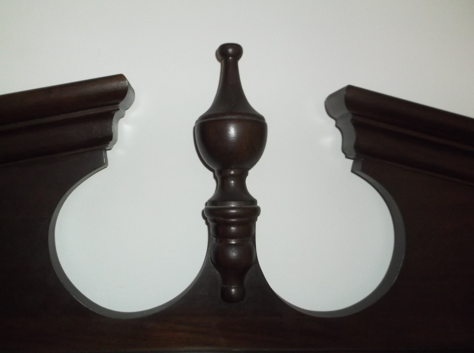 vintage black cherry cresent solid 9 drawer dresser and mirror / night stand