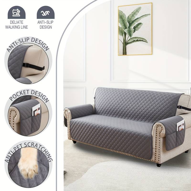 Waterproof & Washable Reversible Sofa Cover Recliner protector for Pet Friendly