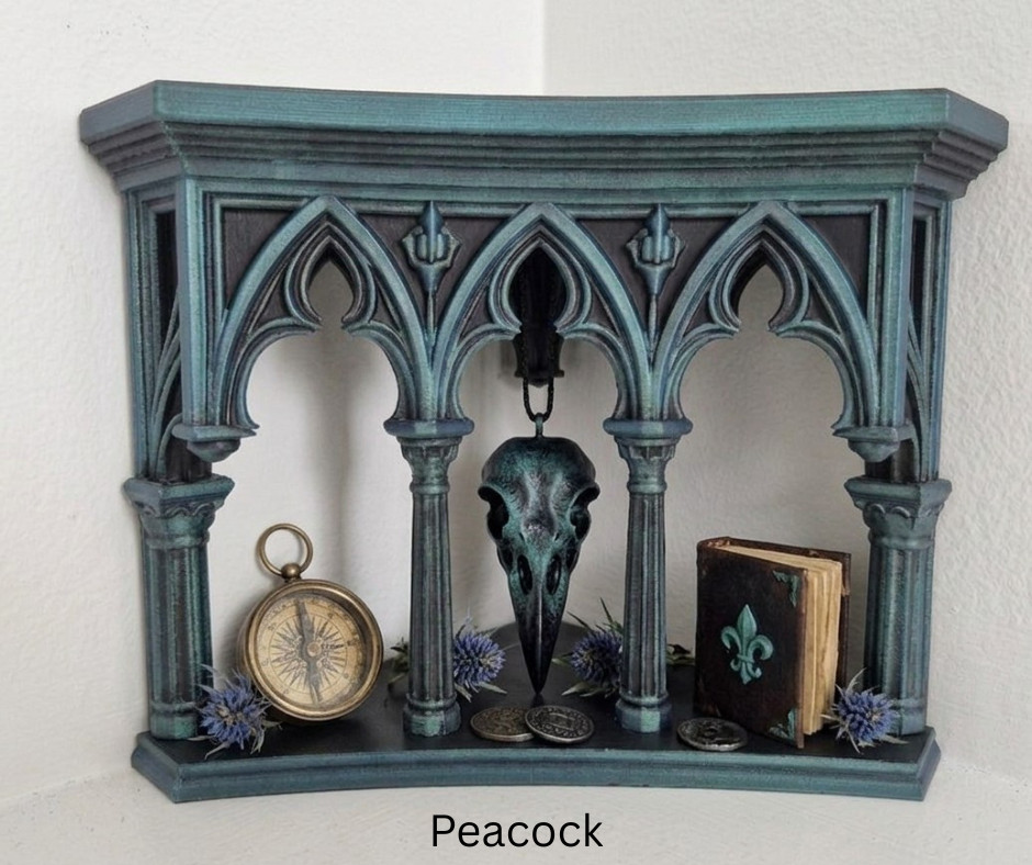 Large 12inch Gothic Cathedral Corner Shelf Victorian Wall Decor, Crystal Display