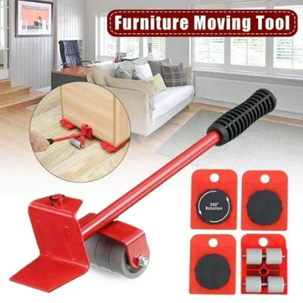 Dawndesslo 5Pcs Furniture Mover Set Heavy Duty Lifter Rollers 360°