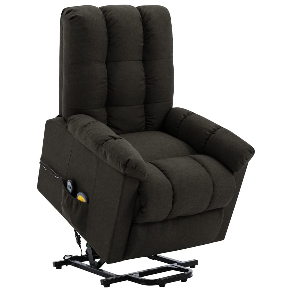 Power Lift Chair Dark Brown Fabric (100% polyester), Plywood, Iron