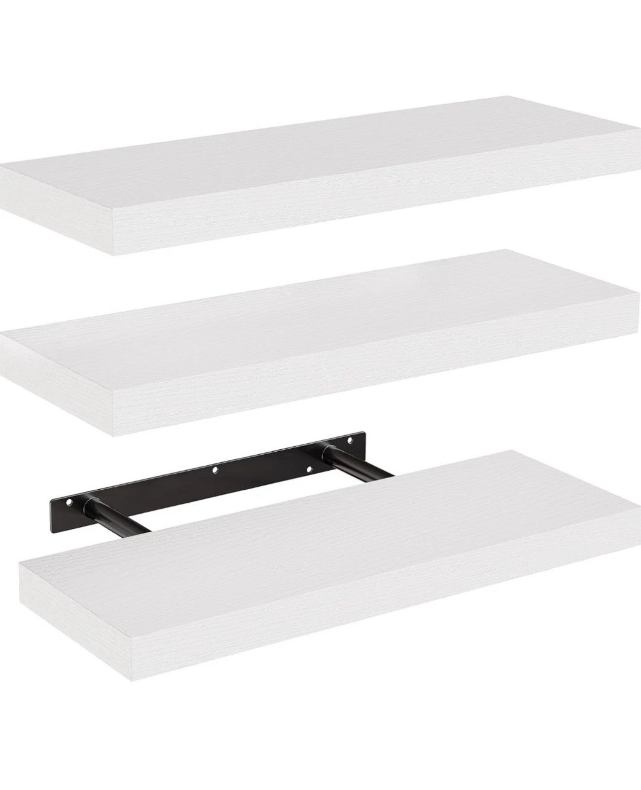 AMADA HOMEFURNISHING Floating Shelves, Wall Shelves for 15.7 Inches White