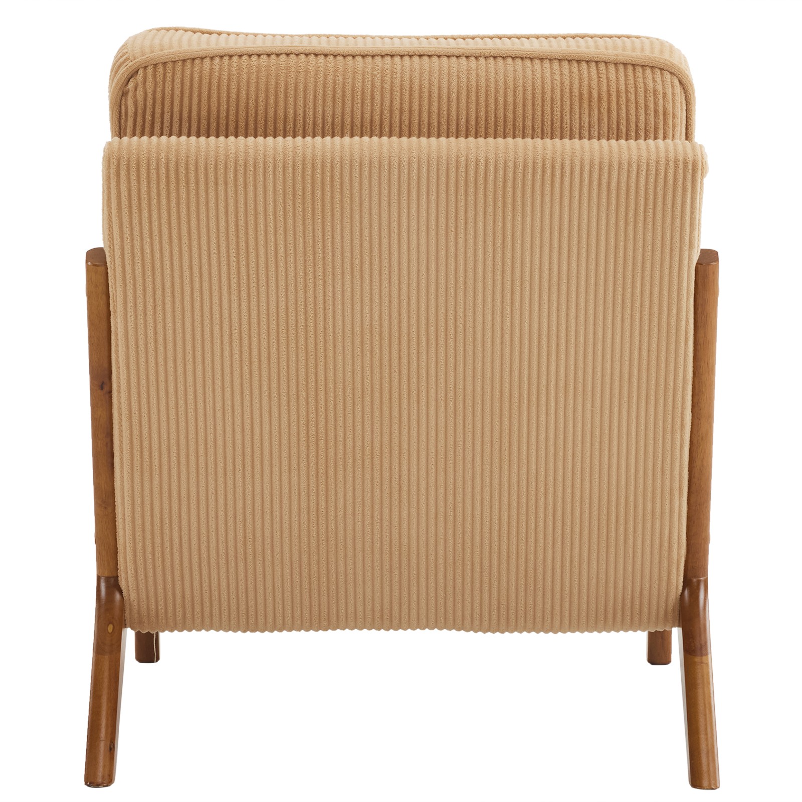 Khaki Corduroy Upholstered Indoor Lounge Chair (330LBS Weight Capacity)
