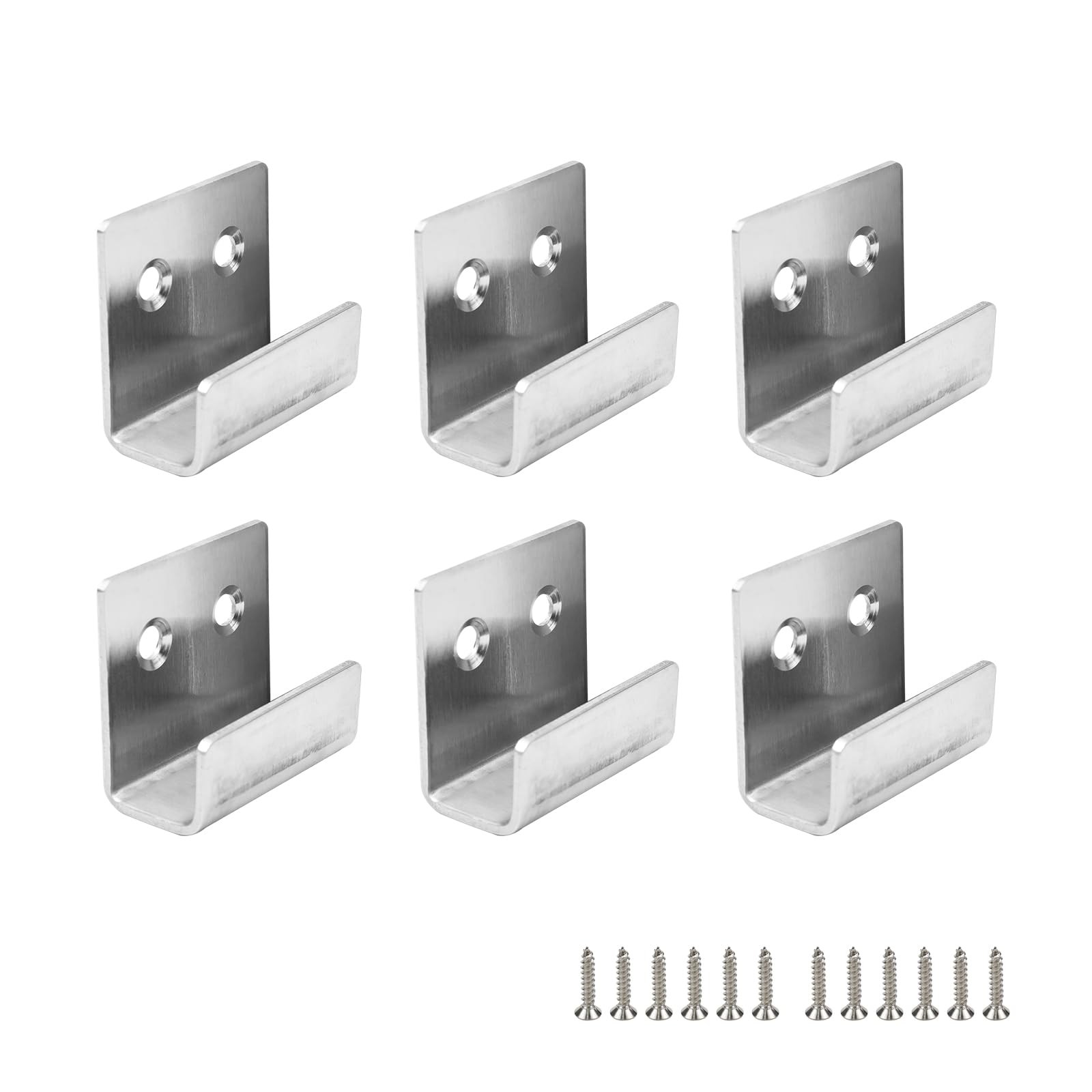 Stainless Steel Wall Hanger Fastener Bracket for Ceramic Tile Display- 6pcs
