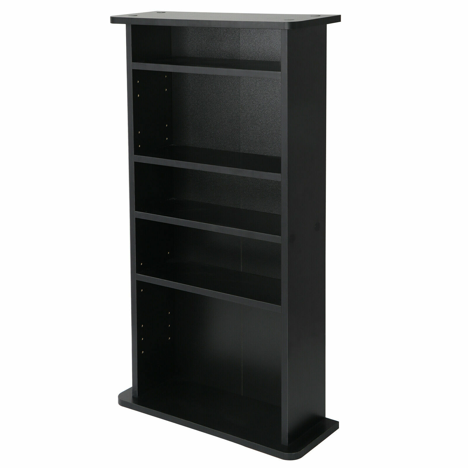 DVD CD Multimedia Cabinet Storage Adjustable 5 Layers Book Shelf Media Tower
