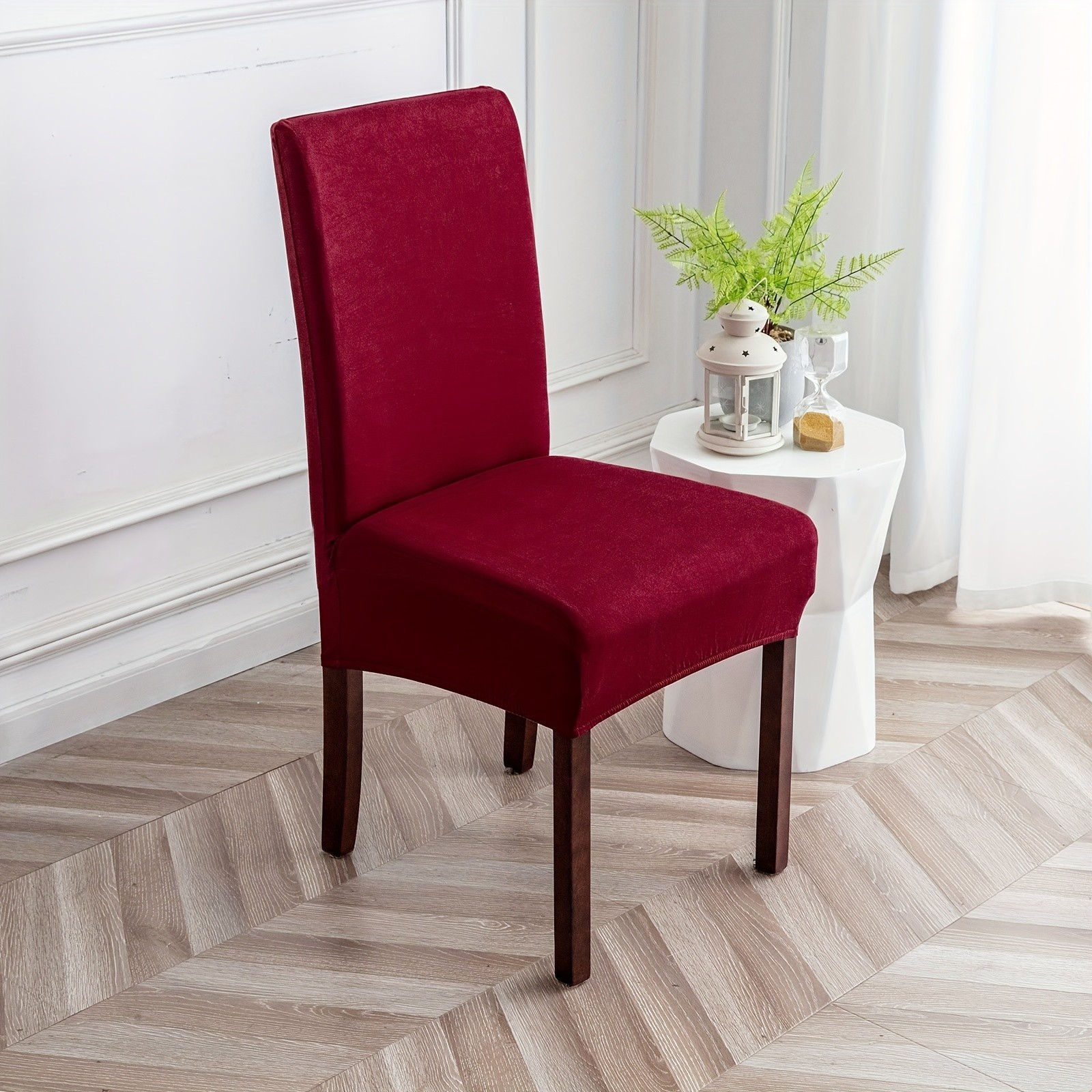 4/6 pieces of elastic milk silk chair cover decorative protectors for restaurant